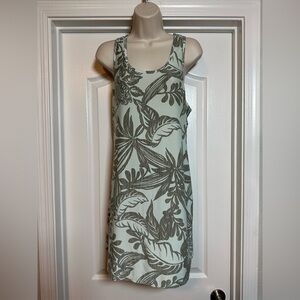 Vintage Gilligan & O’Malley Tropical Racerback Tank Top Midi Floral Casual Dress